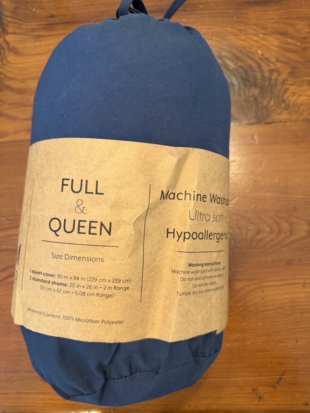 Ienjoy Home Navy Blue 3 Piece Renounced Cover Sham Set Full/queen NWT